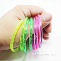 Promotion dernière conception plastique gros bracelets de couleur